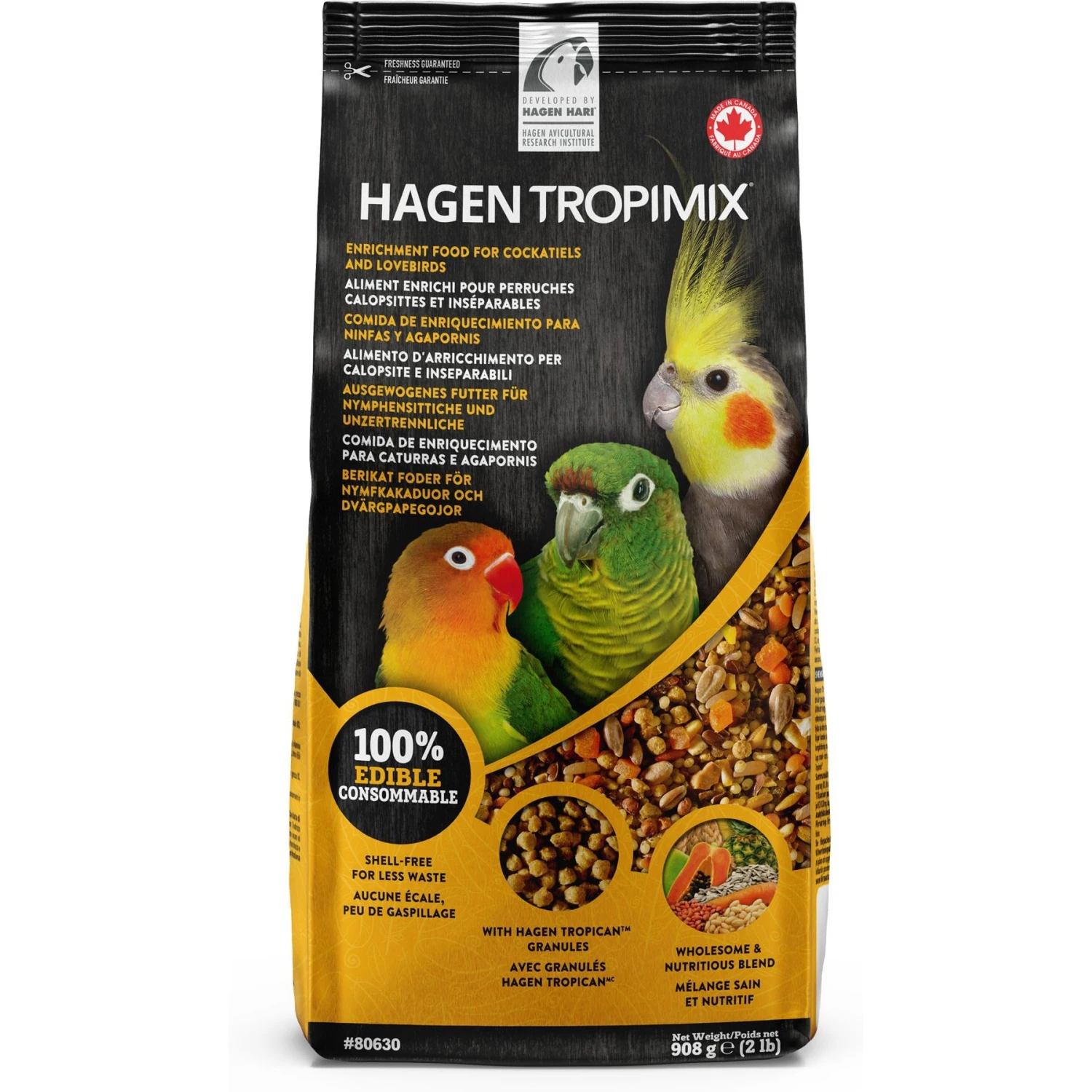 Tropimix Peanut Flavored Lovebird & Cockatiel Bird Food, 2-lb Bag 3 Tropimix Peanut Flavored Lovebird & Cockatiel Bird Food, 2-lb Bag