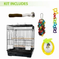Caitec 448S Fun Kit Bird Cage, Black 9 Caitec 448S Fun Kit Bird Cage, Black -Sunny Decor Shop 797934 PT2. AC SS1800 V1680888362
