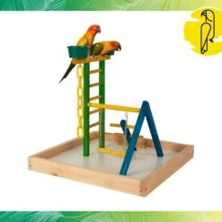 Caitec 18-in Junior Playground With Cups Bird Perch -Sunny Decor Shop 801838 PT1. AC SS1800 V1695997362