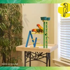 Caitec 18-in Junior Playground With Cups Bird Perch -Sunny Decor Shop 801838 PT2. AC SS1800 V1695933732