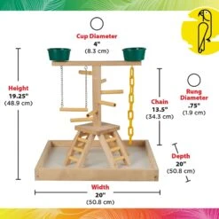 Caitec 20-in Pyramid Playland Bird Perch -Sunny Decor Shop 801870 PT3. AC SS1800 V1695996551