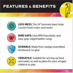 Caitec 24-in Playland With Cups Bird Perch -Sunny Decor Shop 801902 PT5. AC SS1800 V1696262303