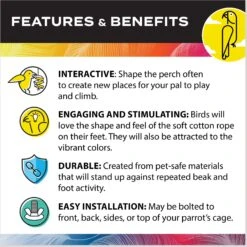 Caitec Cotton Zig Zag Bird Perch -Sunny Decor Shop 802030 PT4. AC SS1800 V1692282792