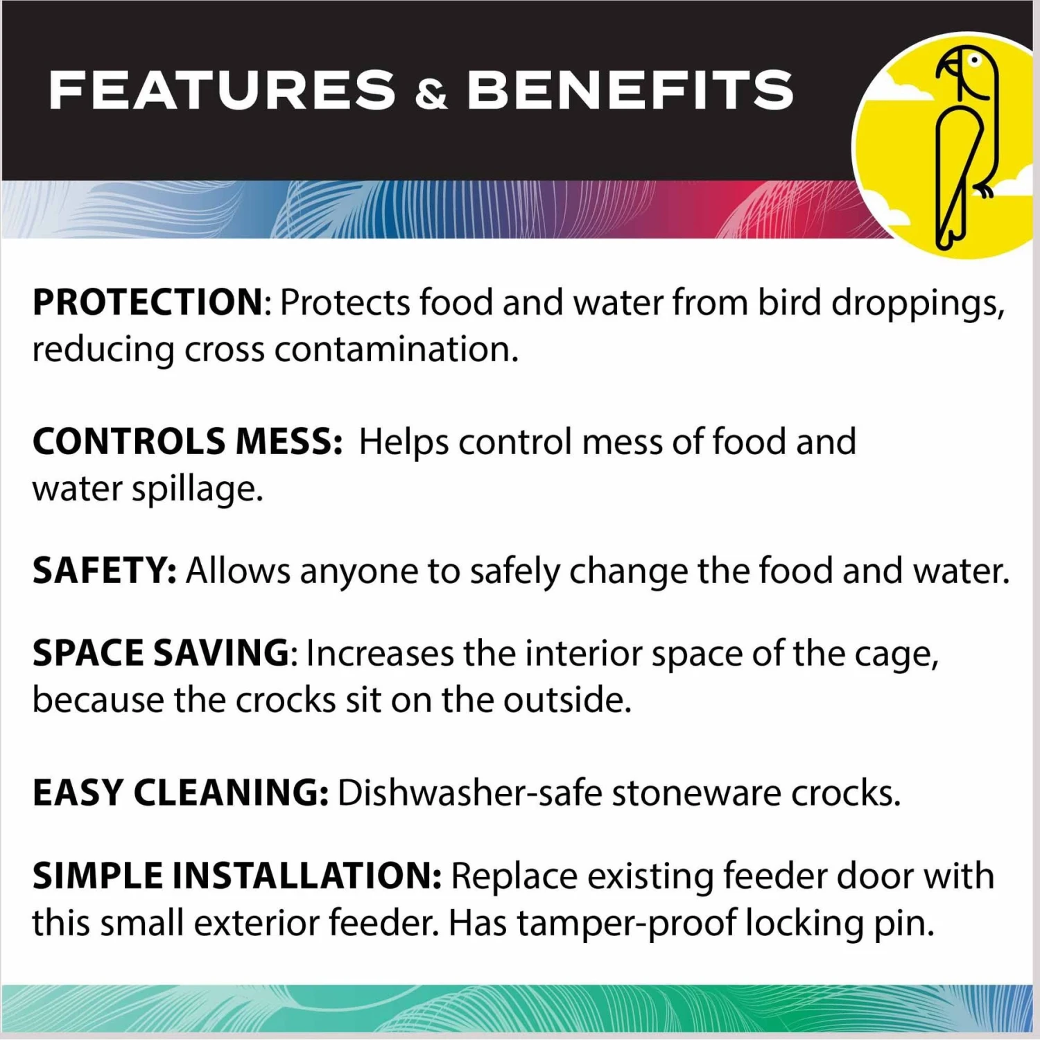 Caitec Exterior Bird Cage Accessory 8 Caitec Exterior Bird Cage Accessory - Image 6