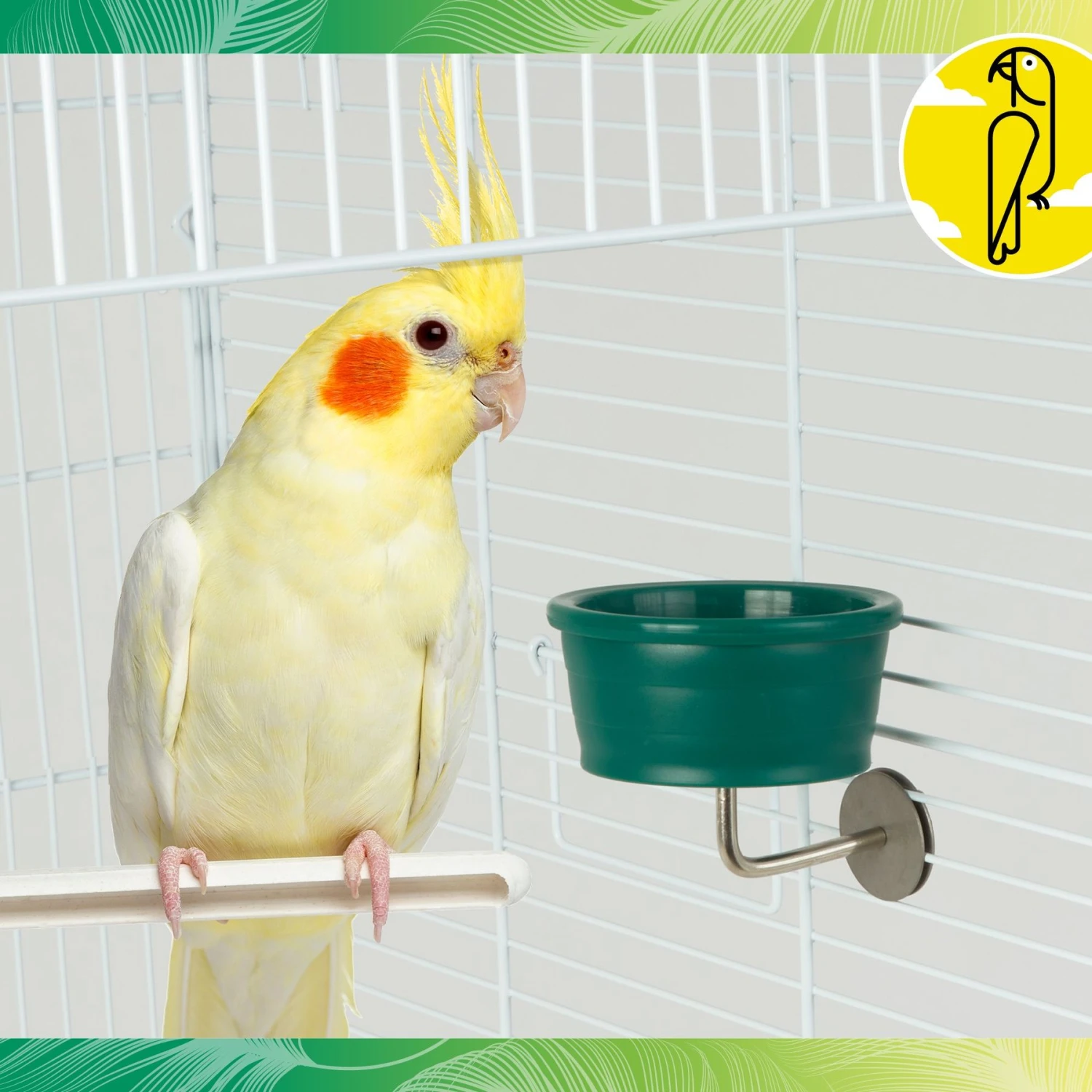 Caitec Plastic Cup With Stainless Hardware Bird Cage Accessory 4 Caitec Plastic Cup With Stainless Hardware Bird Cage Accessory - Image 2