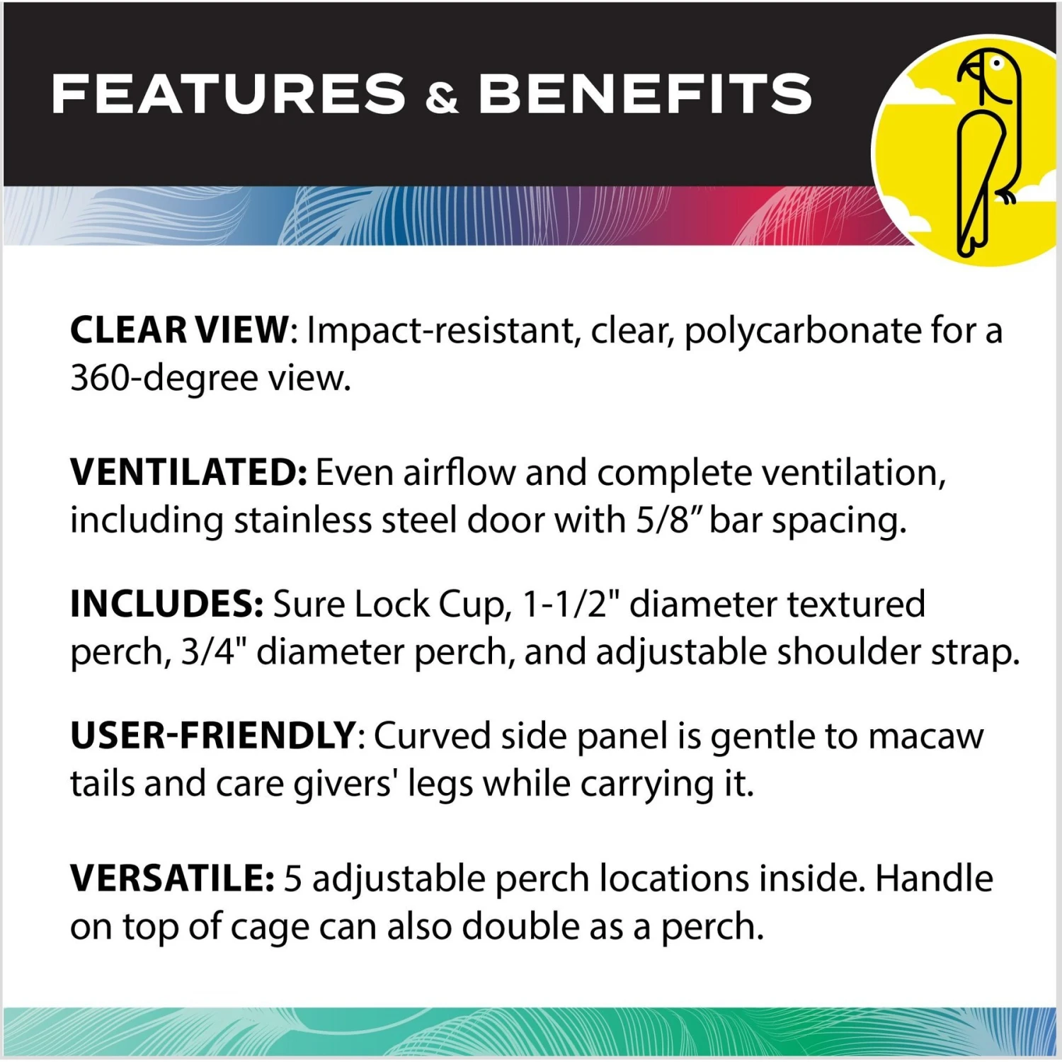Caitec Perch 'N Go Bird Carrier 9 Caitec Perch 'N Go Bird Carrier - Image 7