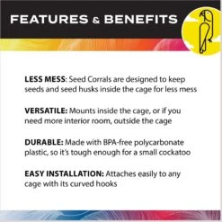 Caitec Seed Corral Bird Cage Accessory -Sunny Decor Shop 802158 PT4. AC SS1800 V1692282821