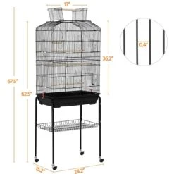 Yaheetech Open Top Metal Cage, Black, 67.5-in -Sunny Decor Shop 816558 PT3. AC SS1800 V1681313080