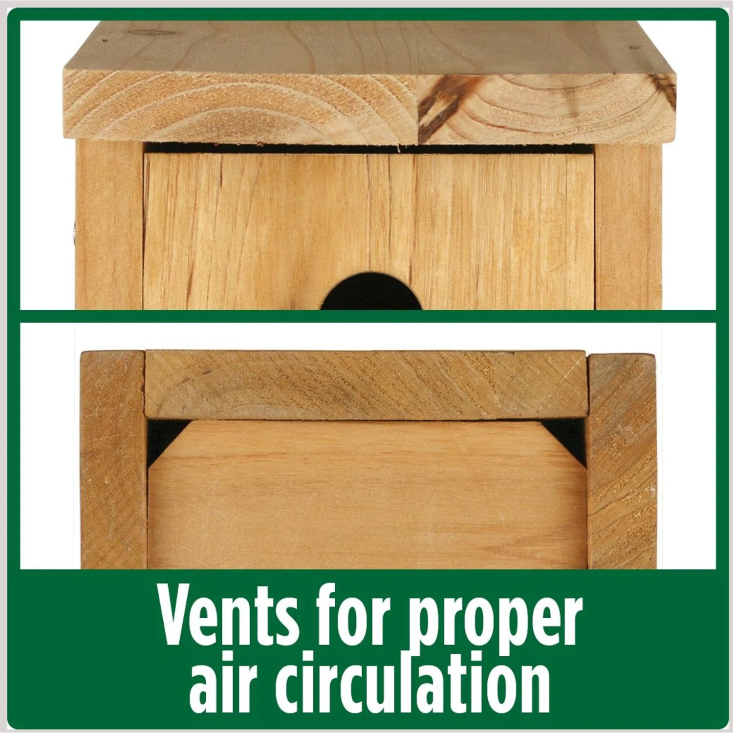 Natures Way Bird Products Wren Box House, Cedar 4 Natures Way Bird Products Wren Box House, Cedar - Image 2