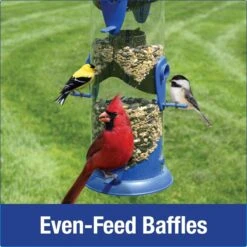 Natures Way Bird Products Wide Funnel Flip Top Bird Feeder, Blue, 2.8-qt -Sunny Decor Shop 818118 PT1. AC SS1800 V1681509563