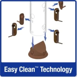 Natures Way Bird Products Wide Deluxe Funnel Flip Top Bird Feeder, Brown, 2.8-qt -Sunny Decor Shop 818150 PT5. AC SS1800 V1681743669