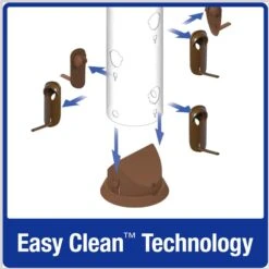 Natures Way Bird Products Wide Deluxe Funnel Flip Top Bird Feeder, Brown, 2.8-qt -Sunny Decor Shop 818150 PT6. AC SS1800 V1681743383