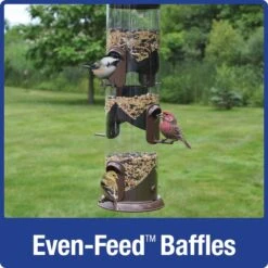 Natures Way Bird Products Wide Deluxe Funnel Flip Top Bird Feeder, Brown, 2.8-qt -Sunny Decor Shop 818150 PT7. AC SS1800 V1681509578