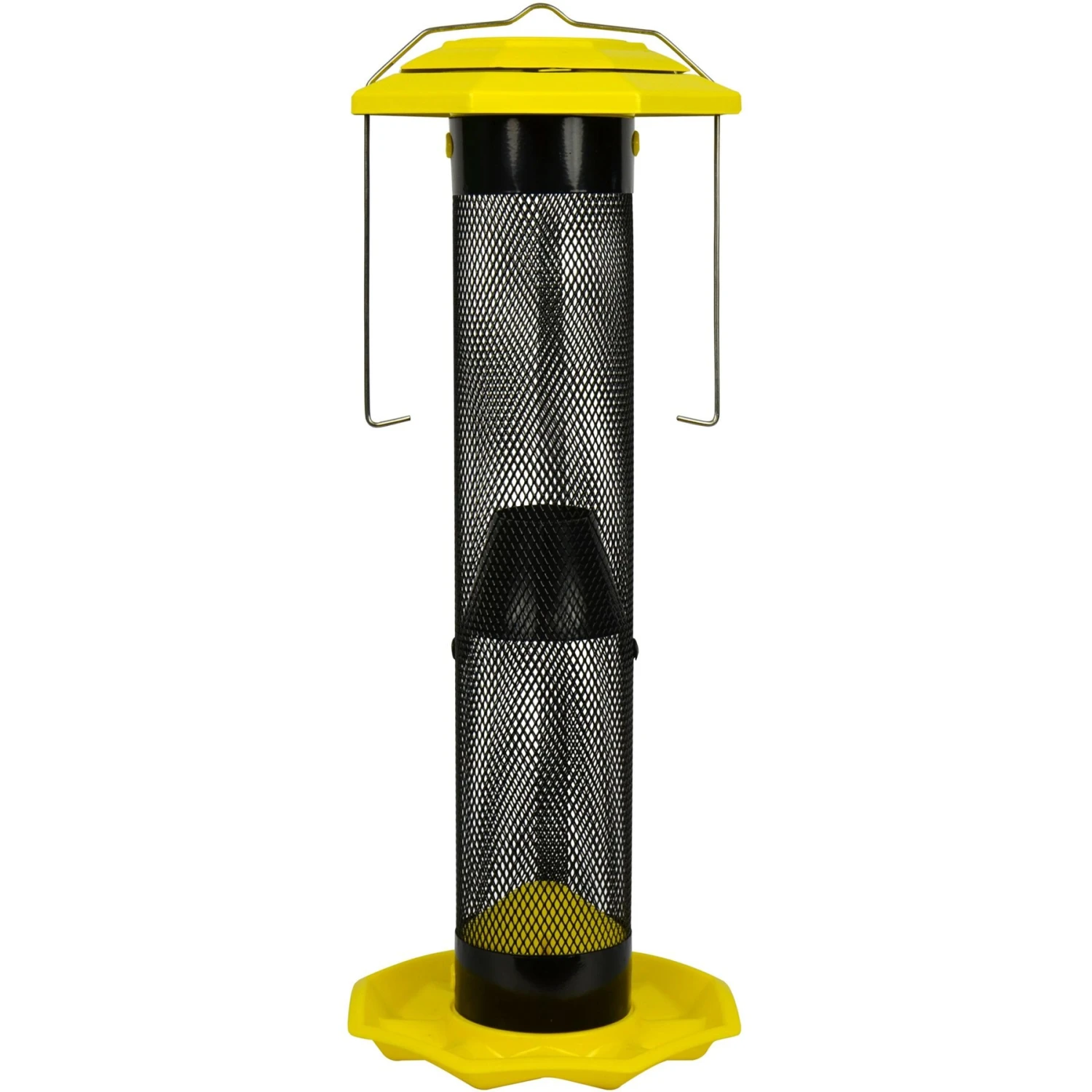 Natures Way Bird Products Funnel Flip Mesh Finch Feeder, Yellow, 1.5-qt 3 Natures Way Bird Products Funnel Flip Mesh Finch Feeder, Yellow, 1.5-qt