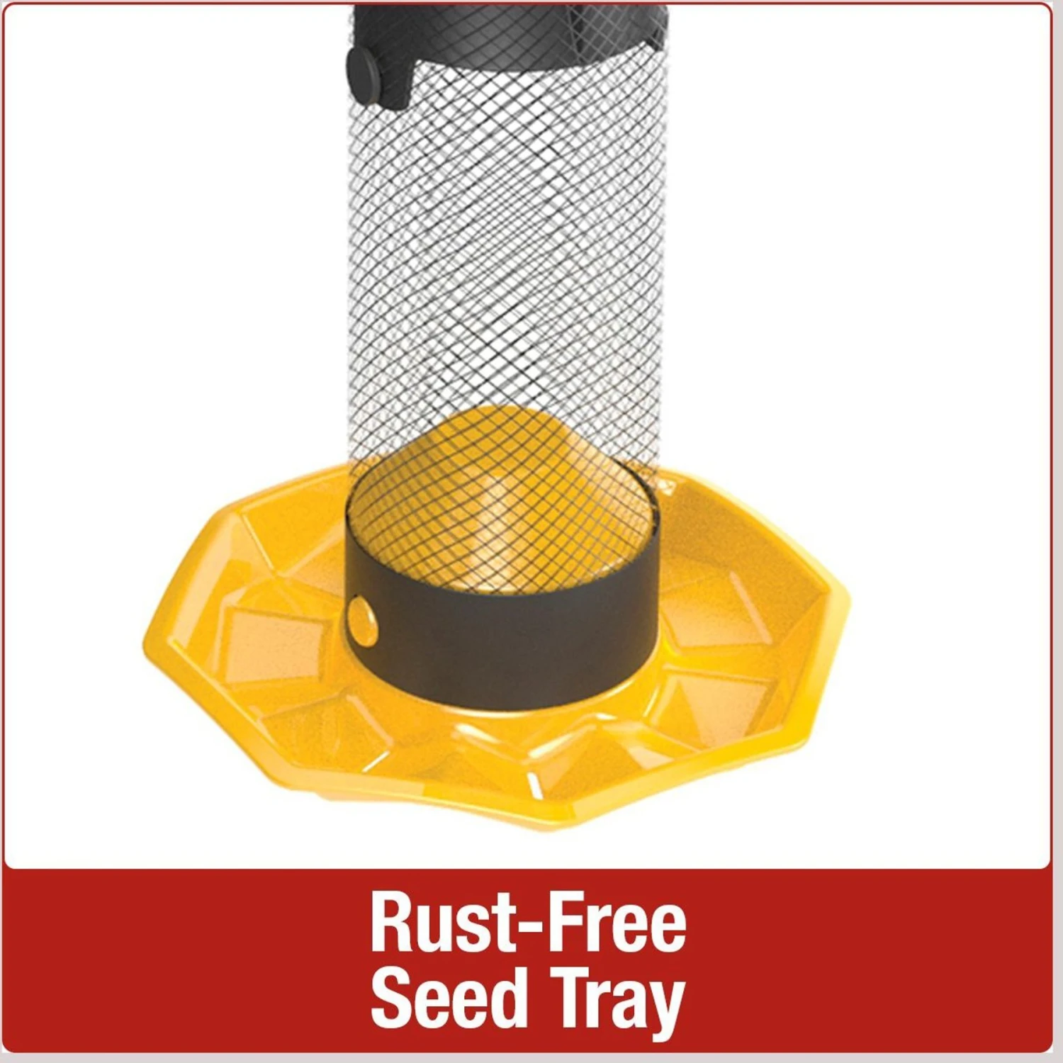 Natures Way Bird Products Funnel Flip Mesh Finch Feeder, Yellow, 1.5-qt 8 Natures Way Bird Products Funnel Flip Mesh Finch Feeder, Yellow, 1.5-qt - Image 6