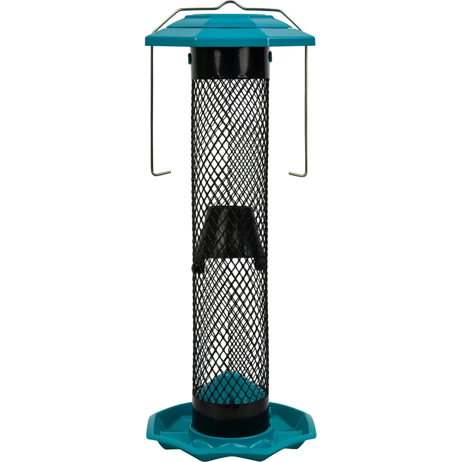 Natures Way Bird Products Funnel Flip Mesh Sunflower Feeder, Teal, 1.5-qt 3 Natures Way Bird Products Funnel Flip Mesh Sunflower Feeder, Teal, 1.5-qt