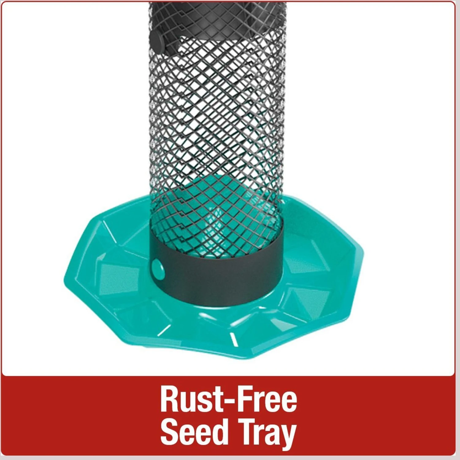 Natures Way Bird Products Funnel Flip Mesh Sunflower Feeder, Teal, 1.5-qt 8 Natures Way Bird Products Funnel Flip Mesh Sunflower Feeder, Teal, 1.5-qt - Image 6