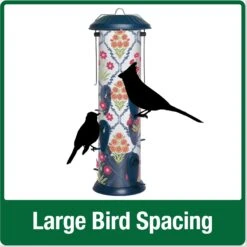 Natures Way Bird Products Garden Floral Easy Clean Bird Feeder, Blue, 2.8-qt -Sunny Decor Shop 818230 PT3. AC SS1800 V1681743324