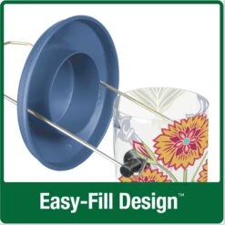Natures Way Bird Products Garden Floral Easy Clean Bird Feeder, Blue, 2.8-qt -Sunny Decor Shop 818230 PT5. AC SS1800 V1681743414
