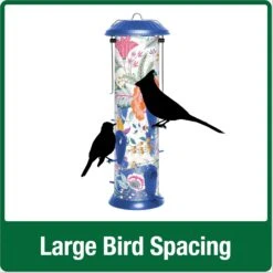 Natures Way Bird Products Fantasy Floral Easy Clean Bird Feeder, Blue, 2.8-qt -Sunny Decor Shop 818246 PT5. AC SS1800 V1681743664