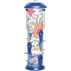 Natures Way Bird Products Fantasy Floral Easy Clean Bird Feeder, Blue, 2.8-qt -Sunny Decor Shop 818246 PT6. AC SS1800 V1681738095