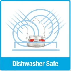 Natures Way Bird Products Mason Jar Humming Bird Feeder, Clear, 6-oz -Sunny Decor Shop 818350 PT4. AC SS1800 V1681743680