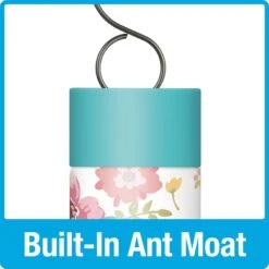 Natures Way Bird Products Charming Peony Decorative Glass Hummingbird Feeder, Teal, 20-oz -Sunny Decor Shop 818398 PT3. AC SS1800 V1681502311