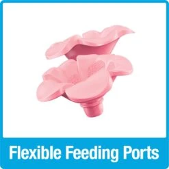 Natures Way Bird Products Charming Peony Decorative Glass Hummingbird Feeder, Teal, 20-oz -Sunny Decor Shop 818398 PT5. AC SS1800 V1681502251