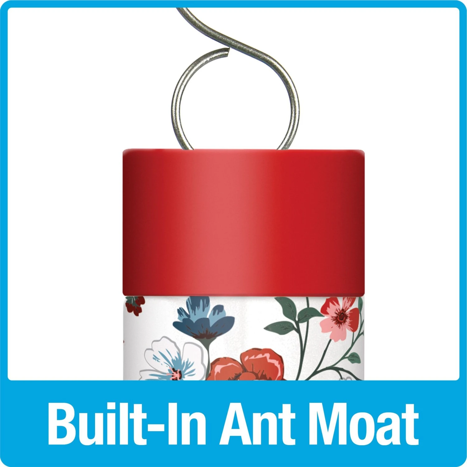 Natures Way Bird Products Vintage Blossom Decorative Glass Hummingbird Feeder, Red, 20-oz 6 Natures Way Bird Products Vintage Blossom Decorative Glass Hummingbird Feeder, Red, 20-oz - Image 4