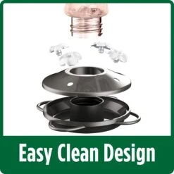 Natures Way Bird Products Artisan Gravity Hummingbird Feeder, Pink, 16-oz -Sunny Decor Shop 818494 PT3. AC SS1800 V1681502262