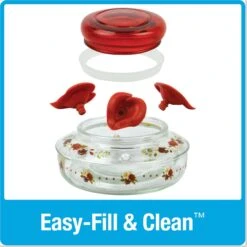 Natures Way Bird Products Decorative Glass Top-Fill Hummingbird Feeder, 13-oz -Sunny Decor Shop 818534 PT4. AC SS1800 V1681742907