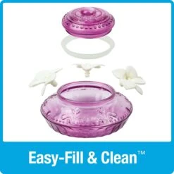 Natures Way Bird Products Antique Top-Fill Hummingbird Feeder, Plum, 14-oz -Sunny Decor Shop 818558 PT4. AC SS1800 V1681500978