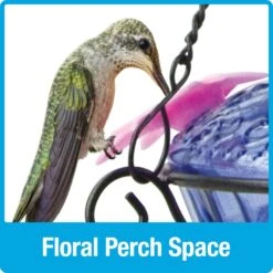 Natures Way Bird Products Illuminated Antique Top-Fill Hummingbird Feeder, Blue, 14-oz -Sunny Decor Shop 818574 PT6. AC SS1800 V1681500919