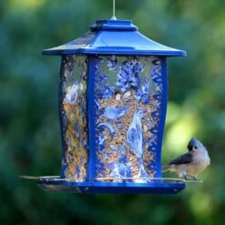 Natures Way Bird Products Paisley Sky Gazebo Bird Feeder, Blue, 3.7-qt -Sunny Decor Shop 818686 PT2. AC SS1800 V1681509573