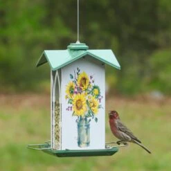 Natures Way Bird Products Country Cottage Gazebo Bird Feeder, White & Green, 1.5-qt -Sunny Decor Shop 818702 PT1. AC SS1800 V1681739693