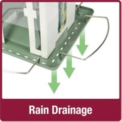 Natures Way Bird Products Country Cottage Gazebo Bird Feeder, White & Green, 1.5-qt -Sunny Decor Shop 818702 PT5. AC SS1800 V1681742889