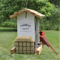 Natures Way Bird Products Farmhouse Hopper Bird Feeder, White, 3.1-qt -Sunny Decor Shop 818830 PT1. AC SS1800 V1681739714