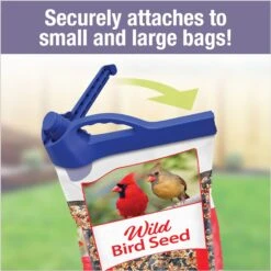 Natures Way Bird Products Seed Bag Clip Bird Feeder Accessory, Blue, 40-lb -Sunny Decor Shop 818878 PT2. AC SS1800 V1681742785