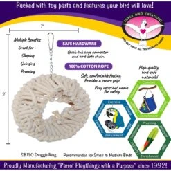 Super Bird Creations Snuggle Ring Bird Toy -Sunny Decor Shop 864742 PT2. AC SS1800 V1687881715