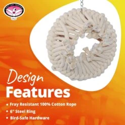 Super Bird Creations Snuggle Ring Bird Toy -Sunny Decor Shop 864742 PT8. AC SS1800 V1687890210