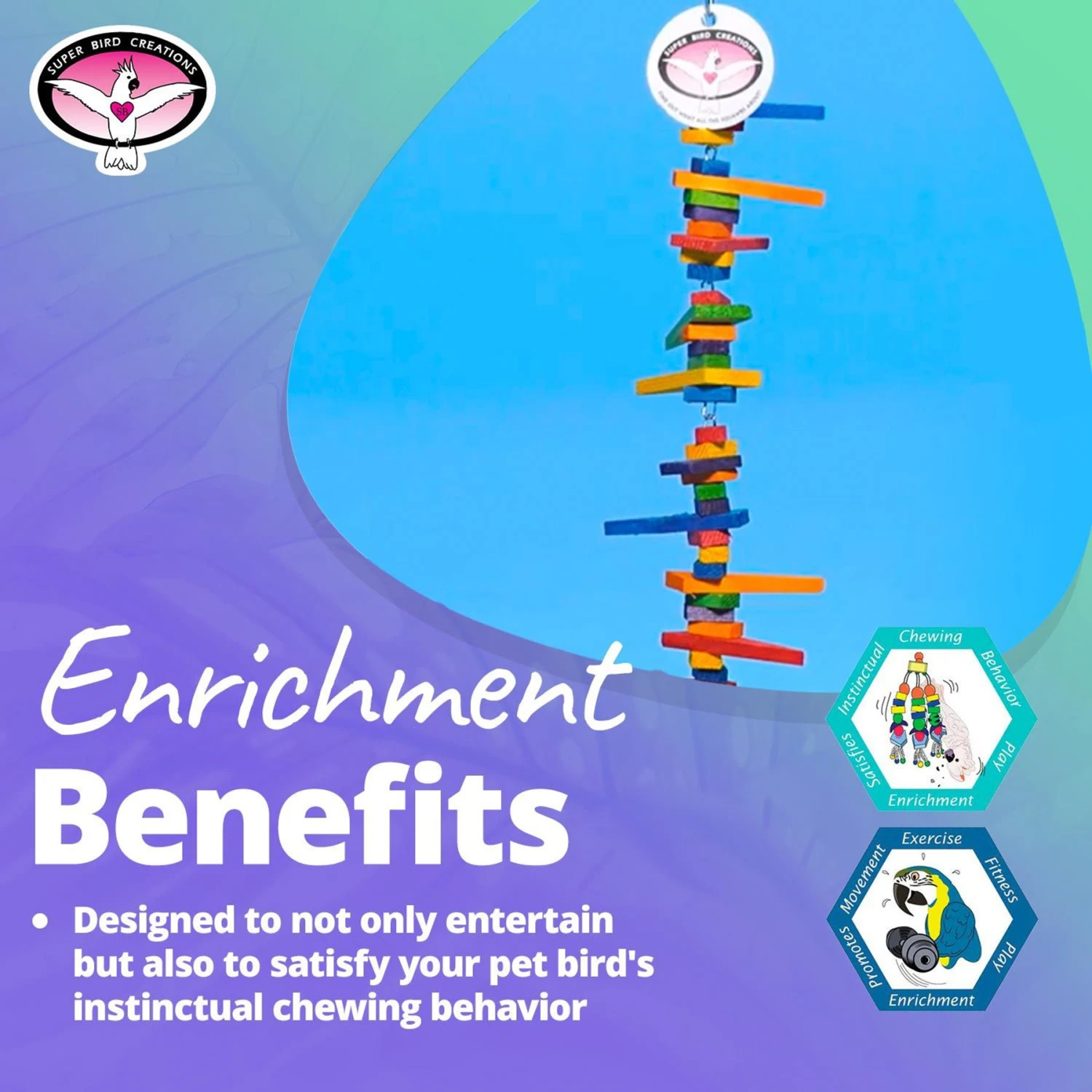 Super Bird Creations Triangle Teasers Bird Toy 7 Super Bird Creations Triangle Teasers Bird Toy - Image 5