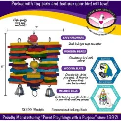 Super Bird Creations Woodpile Bird Toy 13 Super Bird Creations Woodpile Bird Toy -Sunny Decor Shop 864774 PT2. AC SS1800 V1687881715