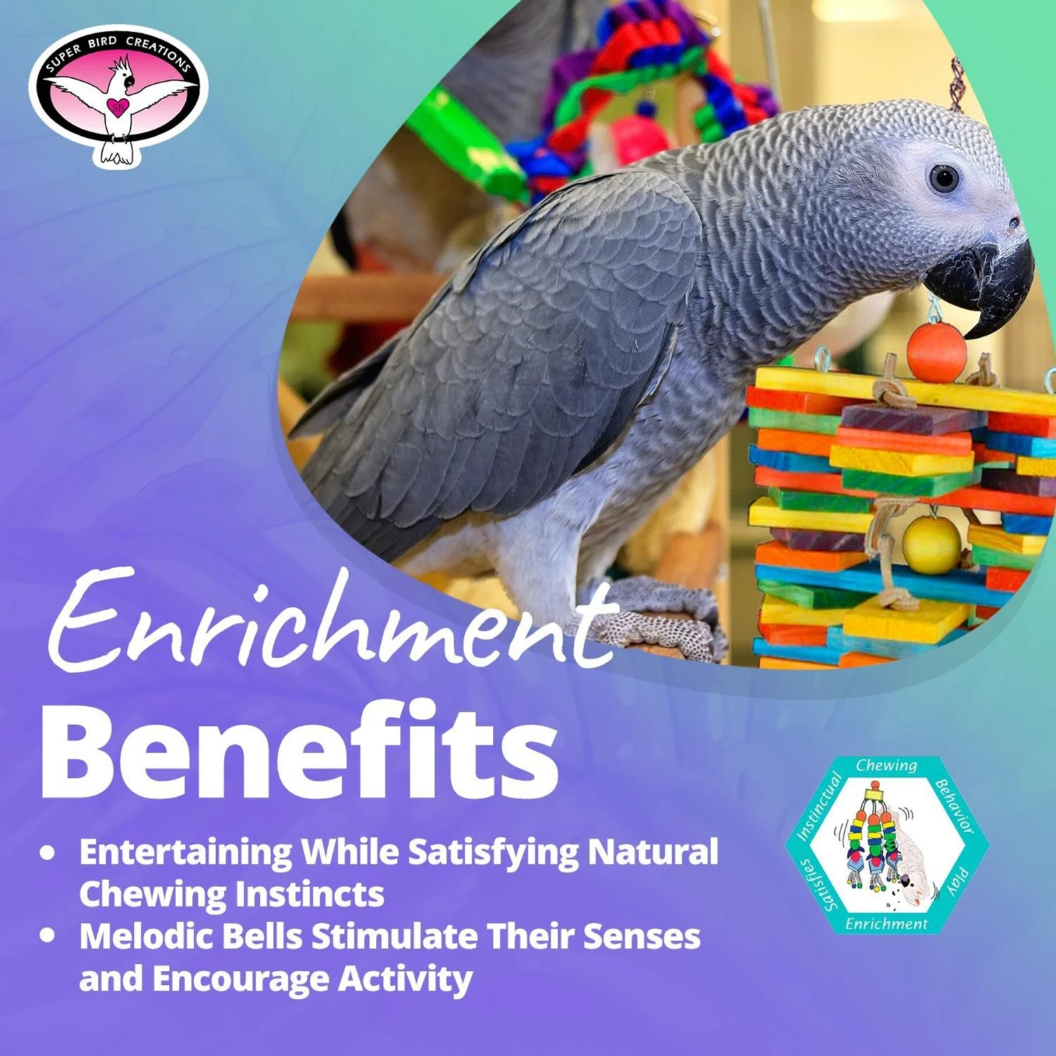 Super Bird Creations Woodpile Bird Toy 7 Super Bird Creations Woodpile Bird Toy - Image 5