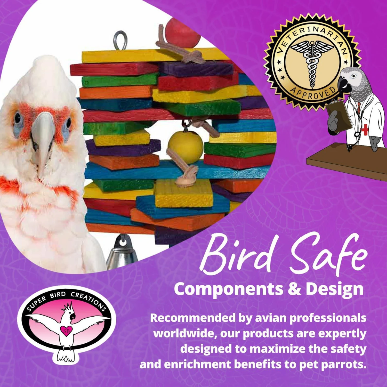 Super Bird Creations Woodpile Bird Toy 10 Super Bird Creations Woodpile Bird Toy - Image 8