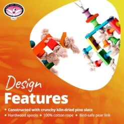 Super Bird Creations Dancing Spools Bird Toy -Sunny Decor Shop 864838 PT8. AC SS1800 V1687893038