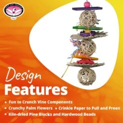 Super Bird Creations Crunch & Munch Bird Toy -Sunny Decor Shop 864870 PT8. AC SS1800 V1687883150