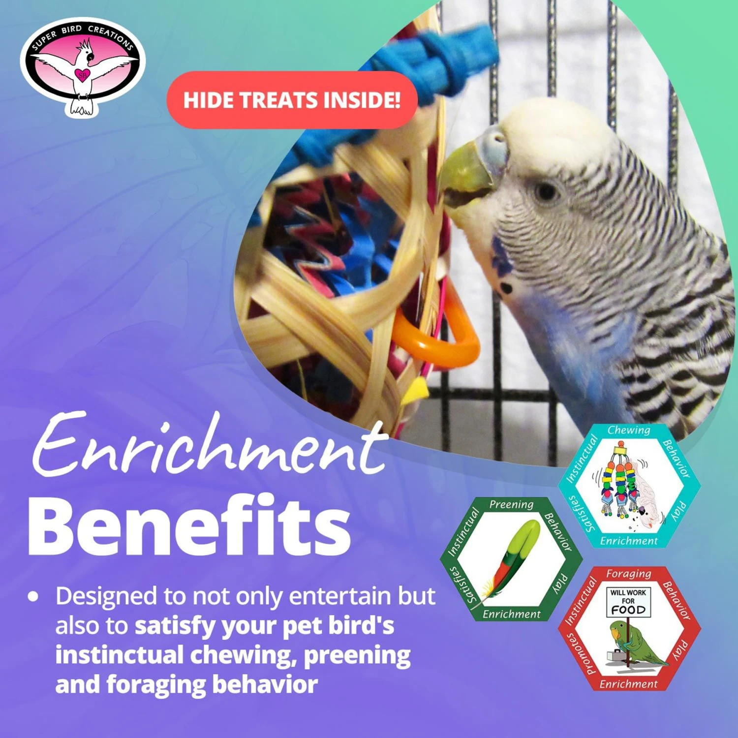 Super Bird Creations Basket Case Bird Toy 7 Super Bird Creations Basket Case Bird Toy - Image 5