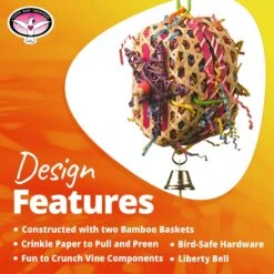 Super Bird Creations Basket Case Bird Toy 17 Super Bird Creations Basket Case Bird Toy -Sunny Decor Shop 864886 PT8. AC SS1800 V1687880236