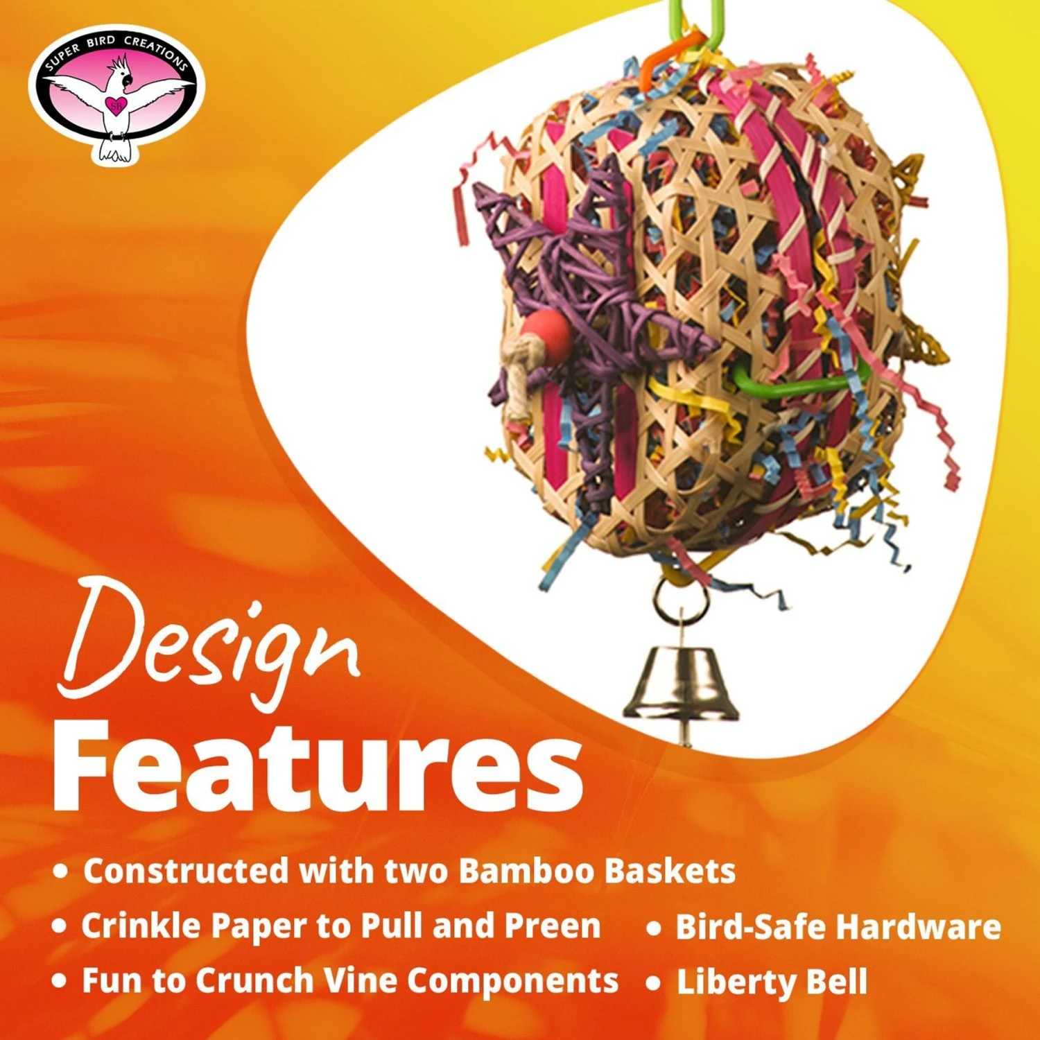 Super Bird Creations Basket Case Bird Toy 10 Super Bird Creations Basket Case Bird Toy - Image 8