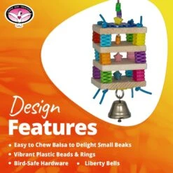 Super Bird Creations Balsa Stack Bird Toy -Sunny Decor Shop 864918 PT8. AC SS1800 V1687891362